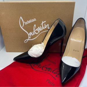 CHRISTIAN LOUBOUTIN Kate Black Patent Leather Pump